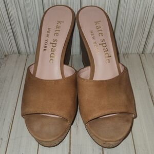 Kate Spade New York Womens Penelope Cork Slip-On Wedge Sandals Shoes